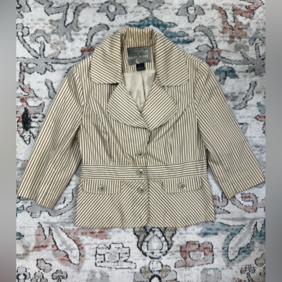 Mac & Jac 3/4 Sleeve Striped Blazer - Picture 6 of 10